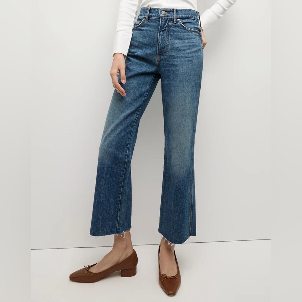 NWT VERONICA BEARD Dylan Straight-Leg Raw Hem Ankle Jean - Size 30